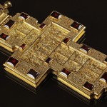 Archpriest premium cross with decorations (closeup)