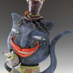 Closeup Cheshire Cat Teapot