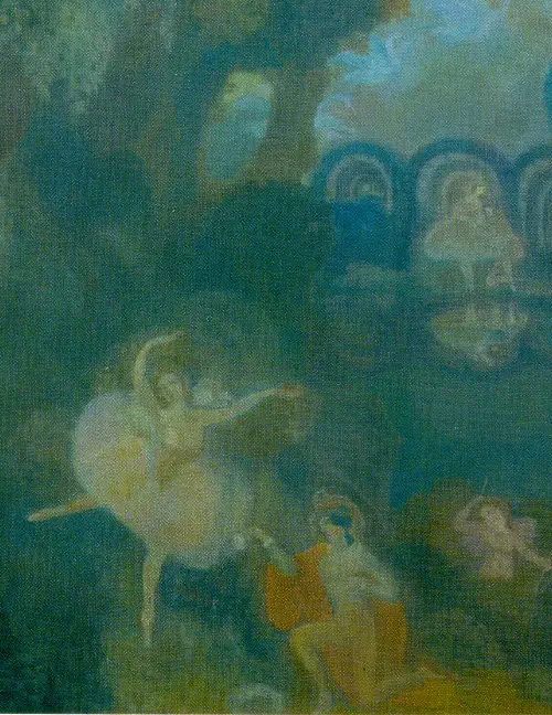 The Ballet (detail). 1910. Oil on canvas. Artist Sergei Sudelkin. Russian Museum, St. Petersburg