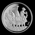 2009 coin depicting fairy-tale animals. Collectible coins issued by the Bank of Latvia
