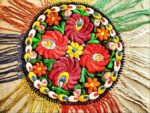 Traditional Hungarian folk art embroidery
