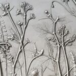 Exquisite Botanical Bas-Relief by Artist Zela Exquisite Botanical Bas-Relief by Artist Zela